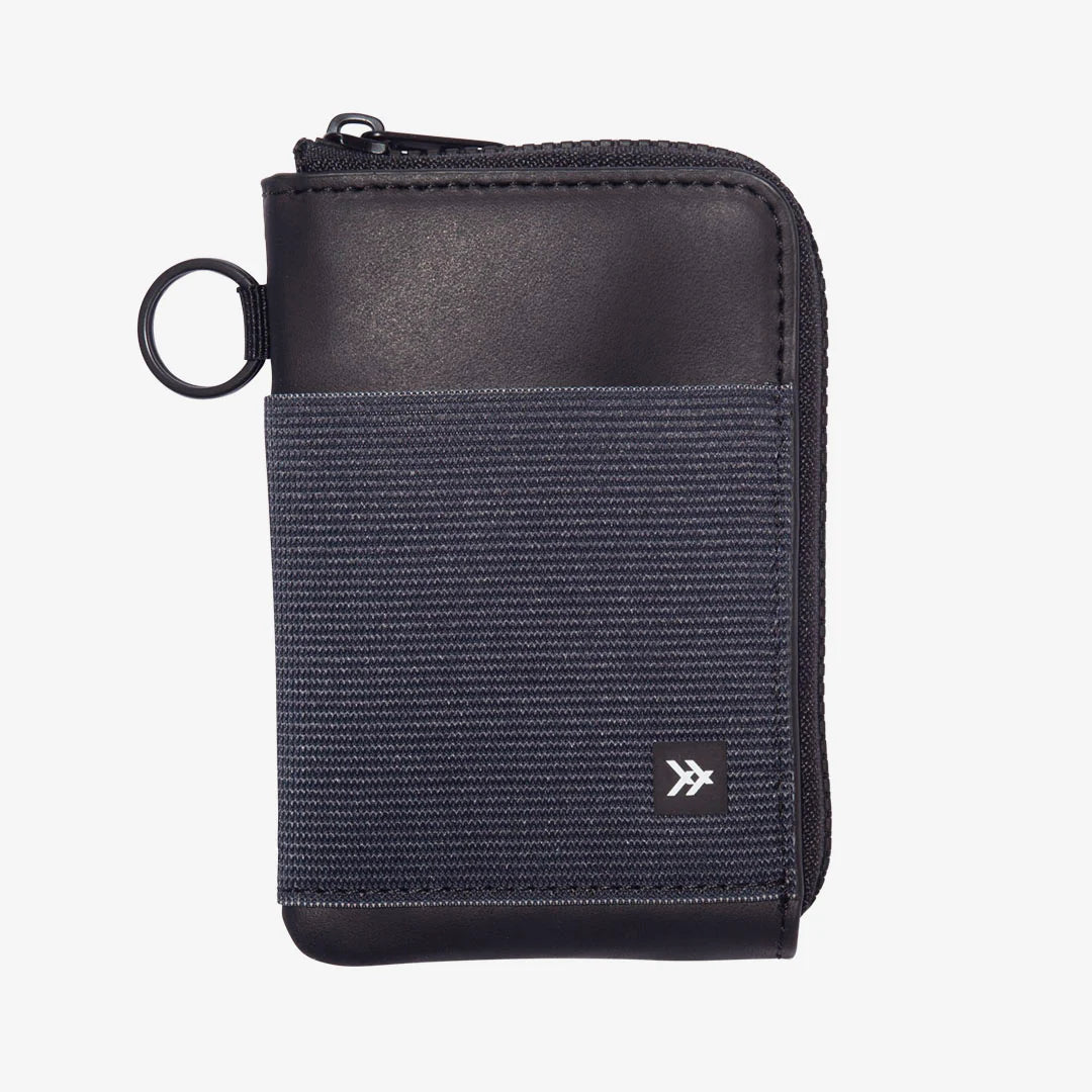 Thread Zipper Wallet Black Black  Wallets & Money Clips Thread- Tilden Co.