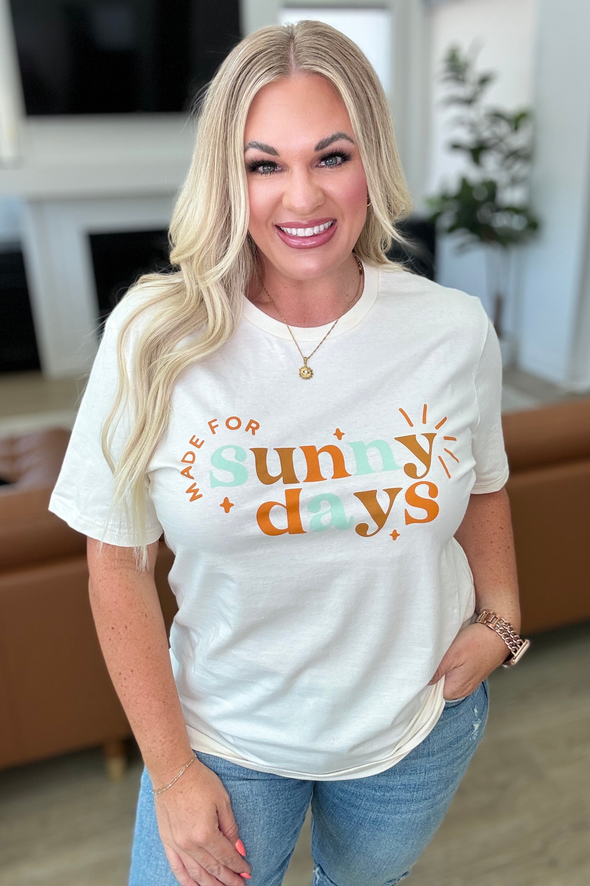Made for Sunny Days Tee Tops Ave Shops- Tilden Co.