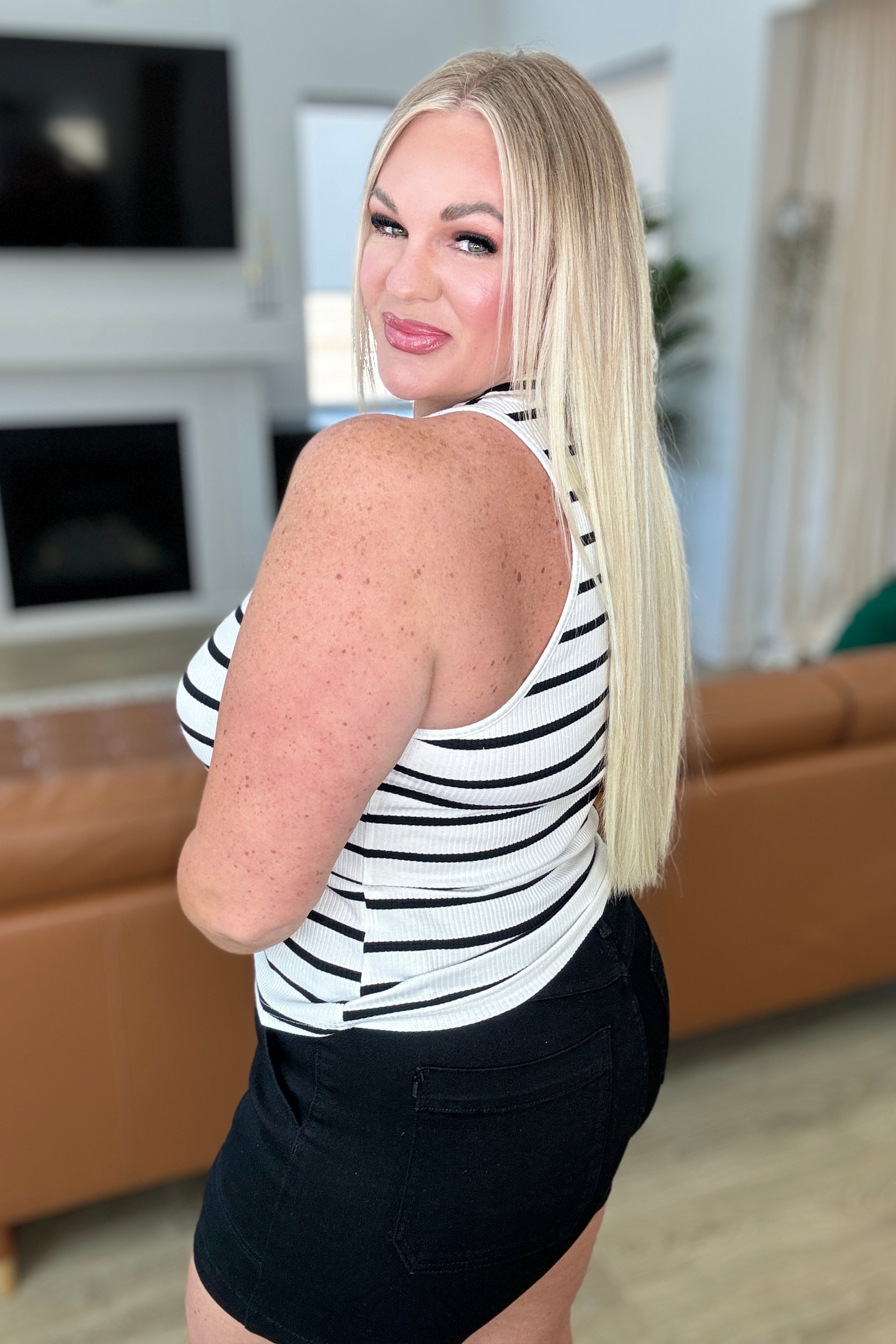 Start to Finished Ribbed Halter Tank Tops Ave Shops- Tilden Co.