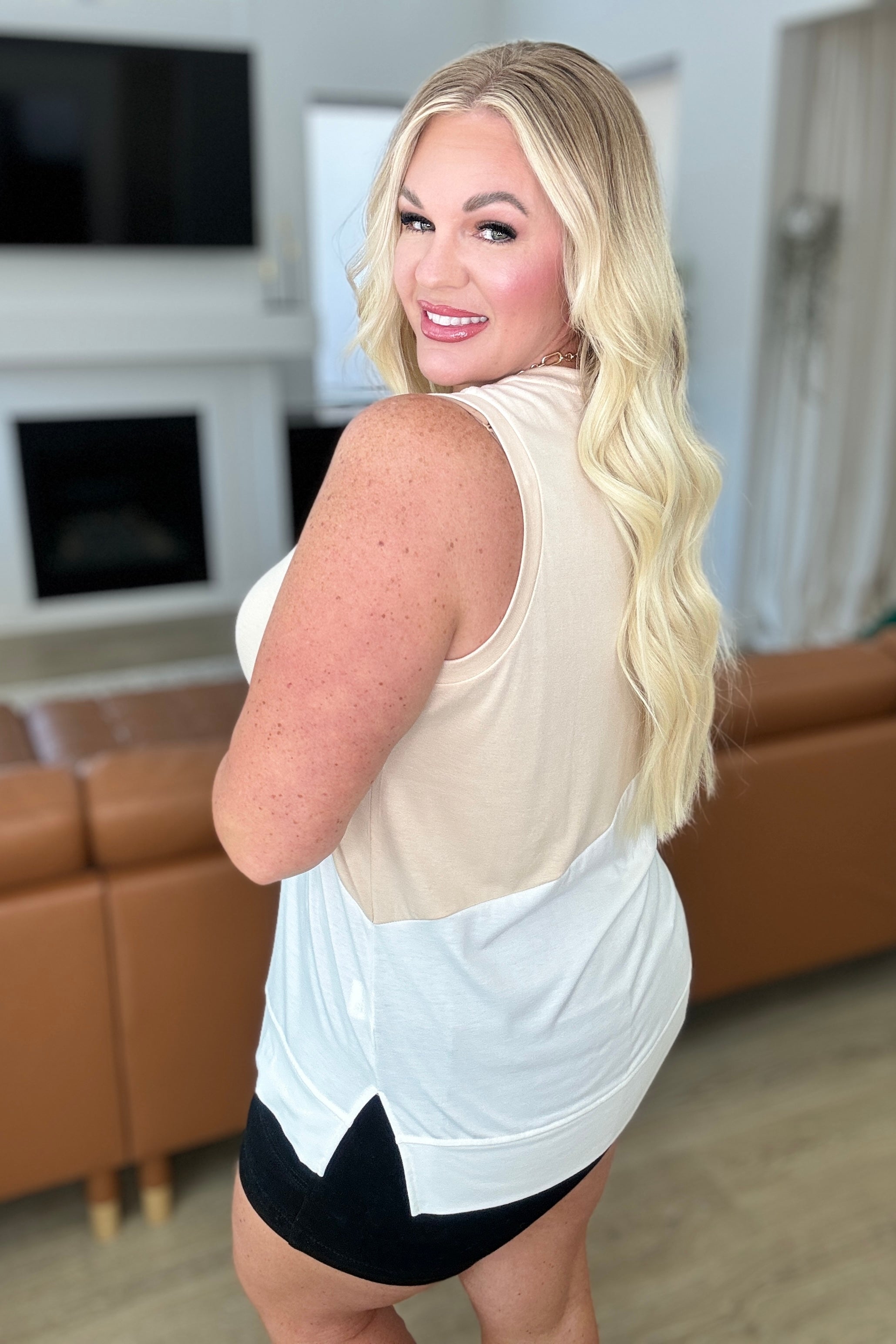 Steady Increase Color Block Sleeveless Top Tops Ave Shops- Tilden Co.