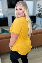 Heart and Soul V-Neck Top in Mustard    Tops Ave Shops- Tilden Co.