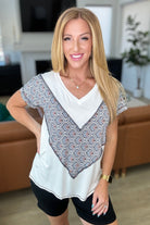 To Rock a Rhyme Color Block Top in Abstract    Tops Ave Shops- Tilden Co.