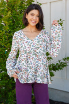 I Think I Can V-Neck Floral Top    Tops Ave Shops- Tilden Co.