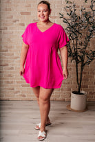 I Wanna Be Like You Dress In Fuchsia Knee Length Dress Ave Shops- Tilden Co.