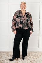 I Wish We Had it All Surplice Floral Blouse Blouses Ave Shops- Tilden Co.