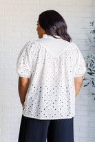 I'll Let You Know Eyelet Lace Blouse    Blouses Ave Shops- Tilden Co.