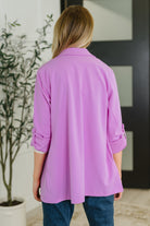 I'm Really That Gal Open Front Blazer in Orchid Glow Cardigan Ave Shops- Tilden Co.