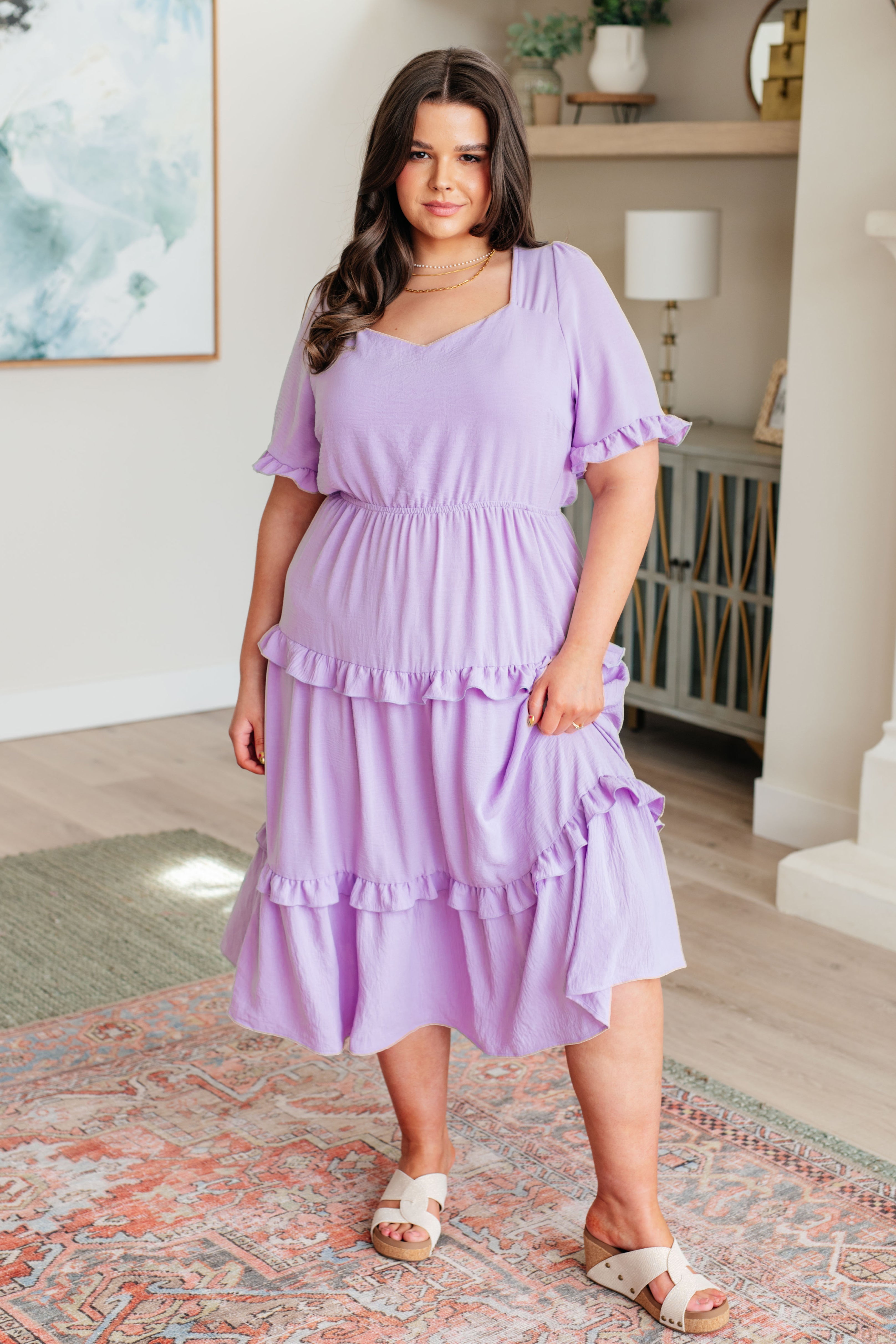 In My Carefree Era Tiered Ruffled Dress Dresses Ave Shops- Tilden Co.