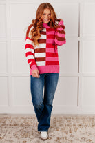 In Your Lane Color Blocked Stripe Sweater Tops Ave Shops- Tilden Co.