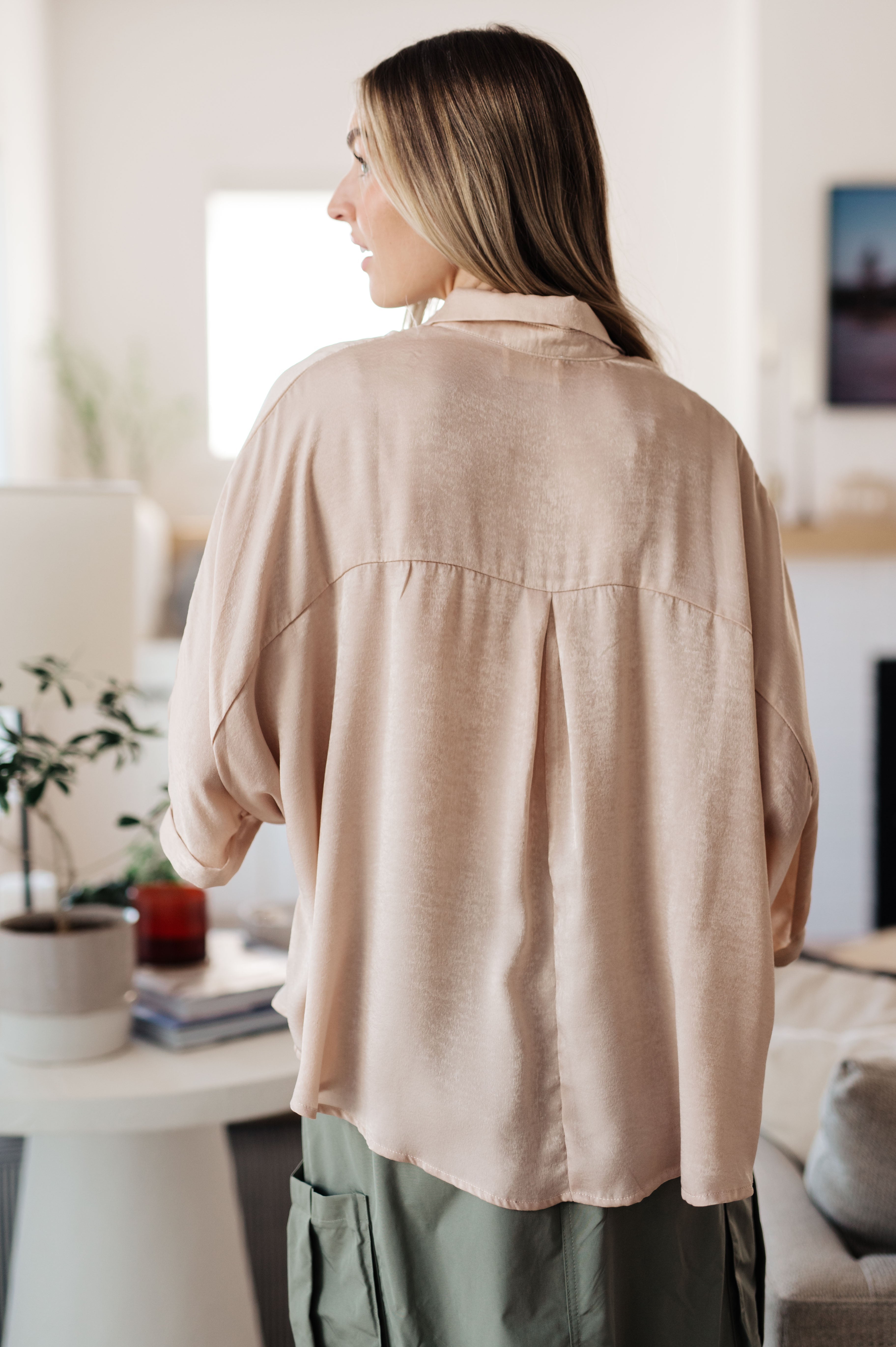 In Your Thoughts Oversized Dolman Sleeve Top in Champagne    Tops Ave Shops- Tilden Co.