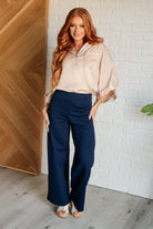 Magic Wide Leg Pants in Navy    Bottoms Ave Shops- Tilden Co.