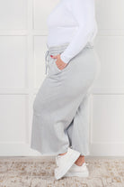 In or Out Wide Leg Cropped Pants in Light Grey Bottoms Ave Shops- Tilden Co.