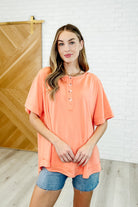 In the Rotation Exposed Seam Tee in Apricot Splash Womens Ave Shops- Tilden Co.