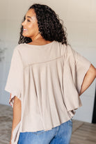 Isabel Embroidered Tunic in Mocha    Tops Ave Shops- Tilden Co.