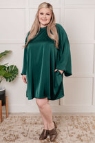 Isn't It Lovely Poly Satin Butterfly Sleeve Dress    Dresses Ave Shops- Tilden Co.