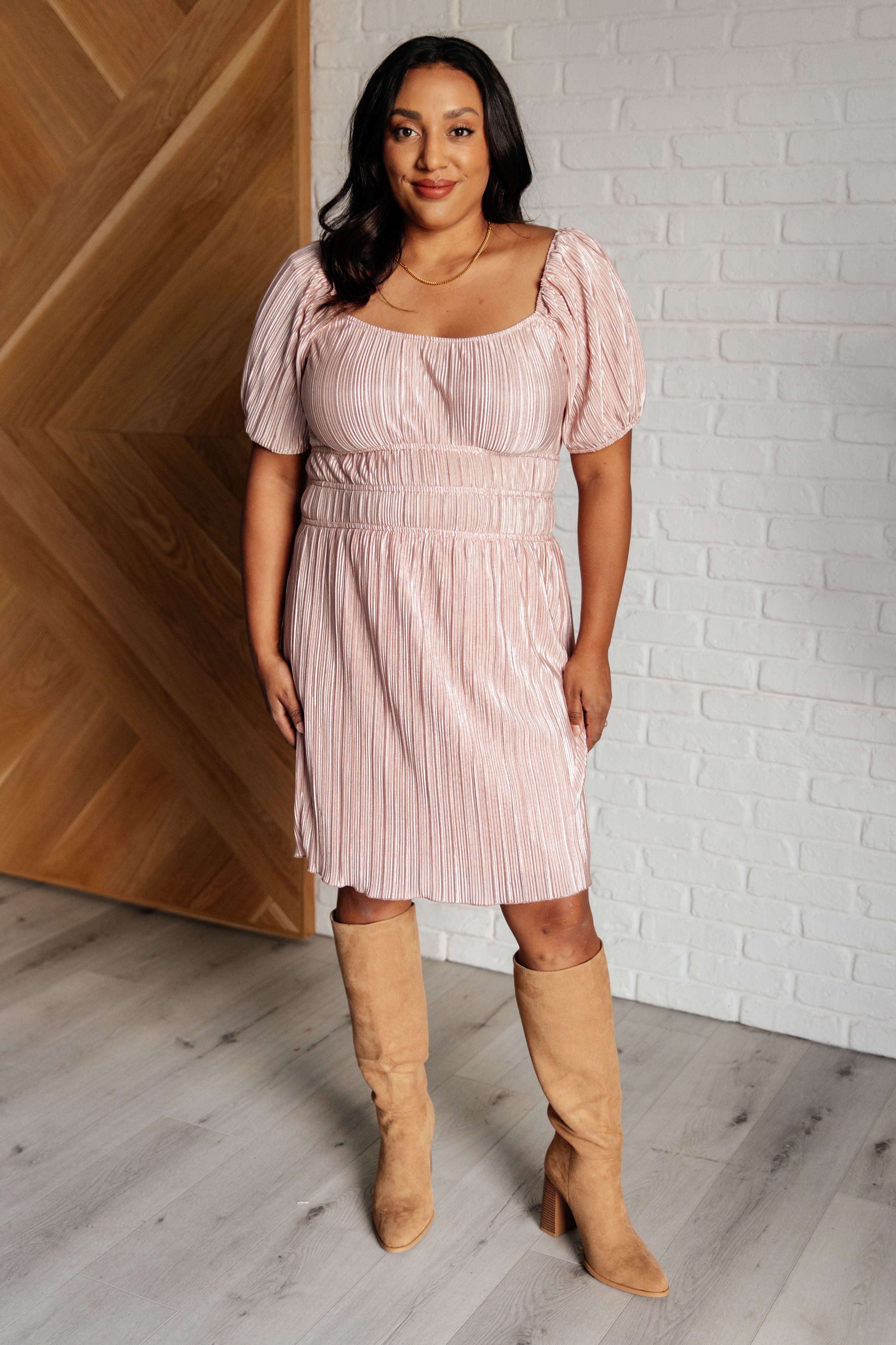 It's For the Aesthetic Balloon Sleeve Dress Knee Length Dress Ave Shops- Tilden Co.
