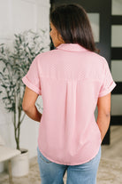 It's Just Business Collared Button Down Blouse Womens Ave Shops- Tilden Co.