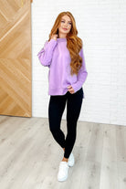It's The Little Things Relaxed Scuba Pullover in Lavender Womens Ave Shops- Tilden Co.