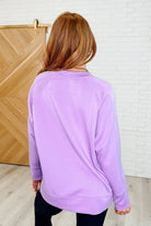 It's The Little Things Relaxed Scuba Pullover in Lavender Womens Ave Shops- Tilden Co.