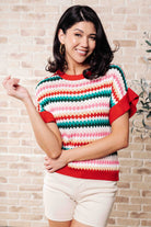 It's a Go Striped Knit Top    Tops Ave Shops- Tilden Co.