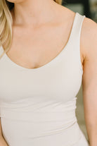 It's the Simple Things Scoop Neck Tank in Sand Beige Womens Ave Shops- Tilden Co.