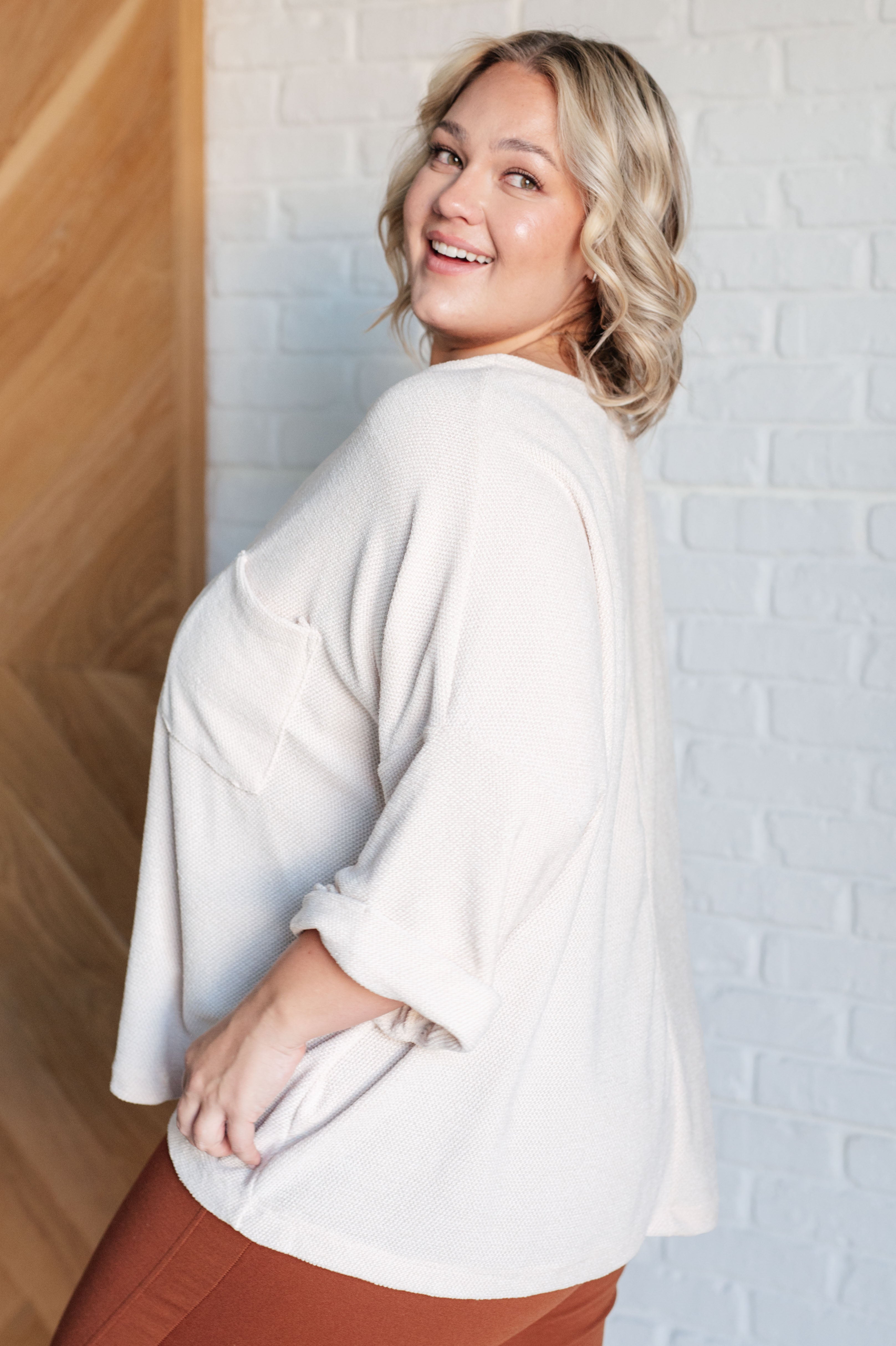 Ivory Thoughts Chenille Blouse Tops Ave Shops- Tilden Co.