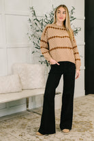 Ivy Lane Textured Sweater in Taupe Womens Ave Shops- Tilden Co.
