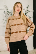 Ivy Lane Textured Sweater in Taupe Womens Ave Shops- Tilden Co.