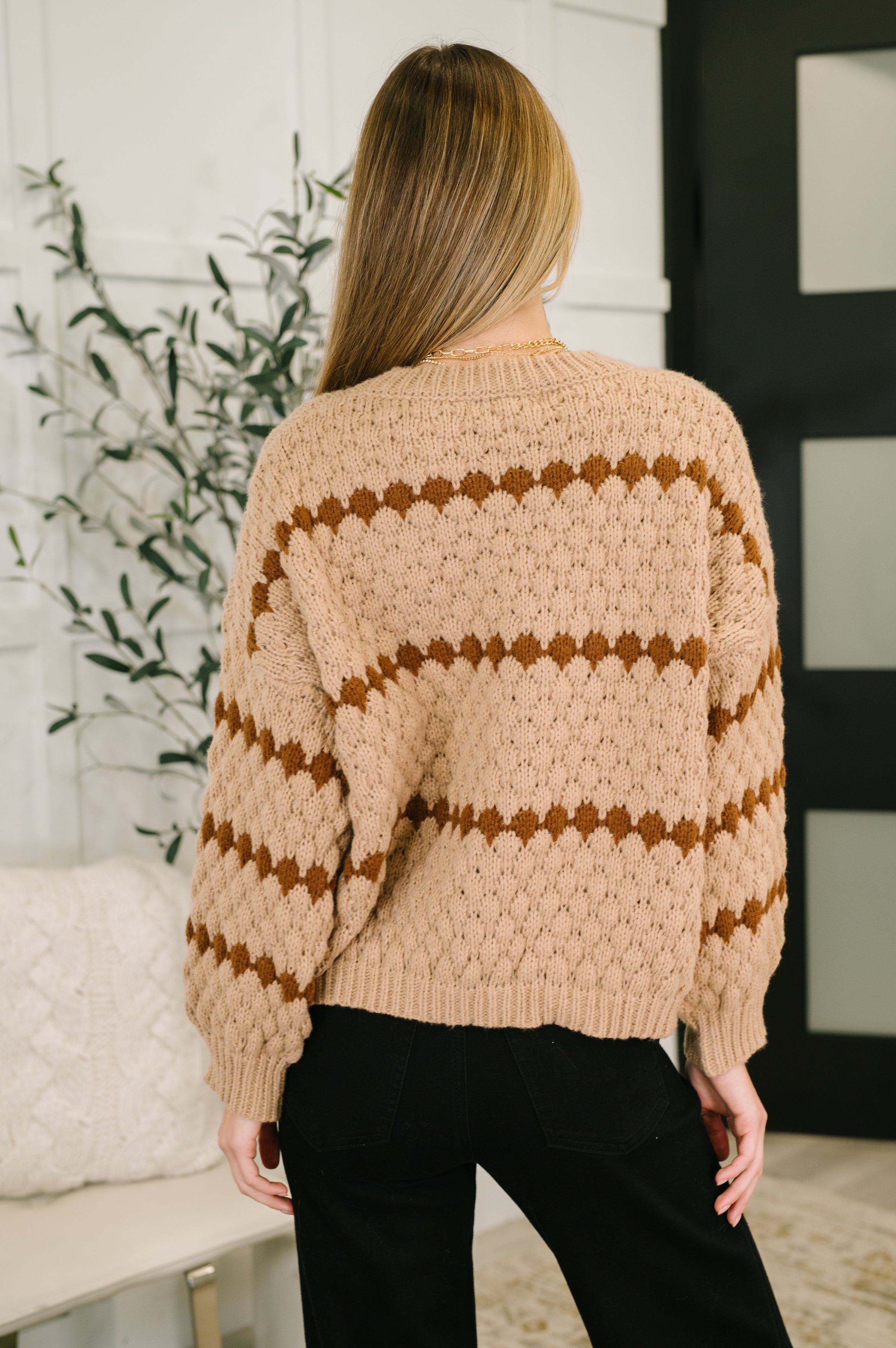 Ivy Lane Textured Sweater in Taupe Womens Ave Shops- Tilden Co.