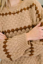 Ivy Lane Textured Sweater in Taupe Womens Ave Shops- Tilden Co.