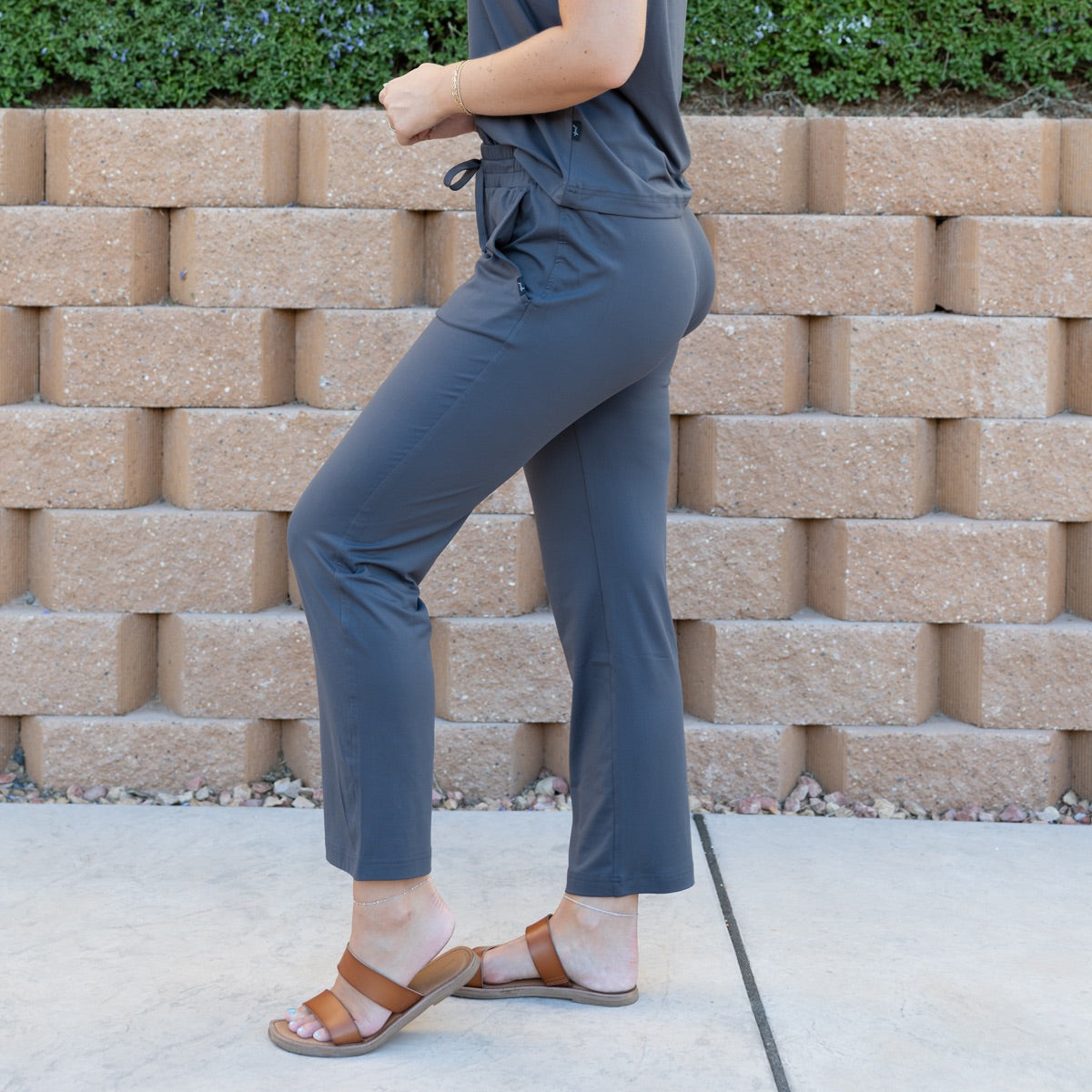 Straight Leg Lounge Pants Dark Slate / XS Dark Slate XS Janela Bay- Tilden Co.