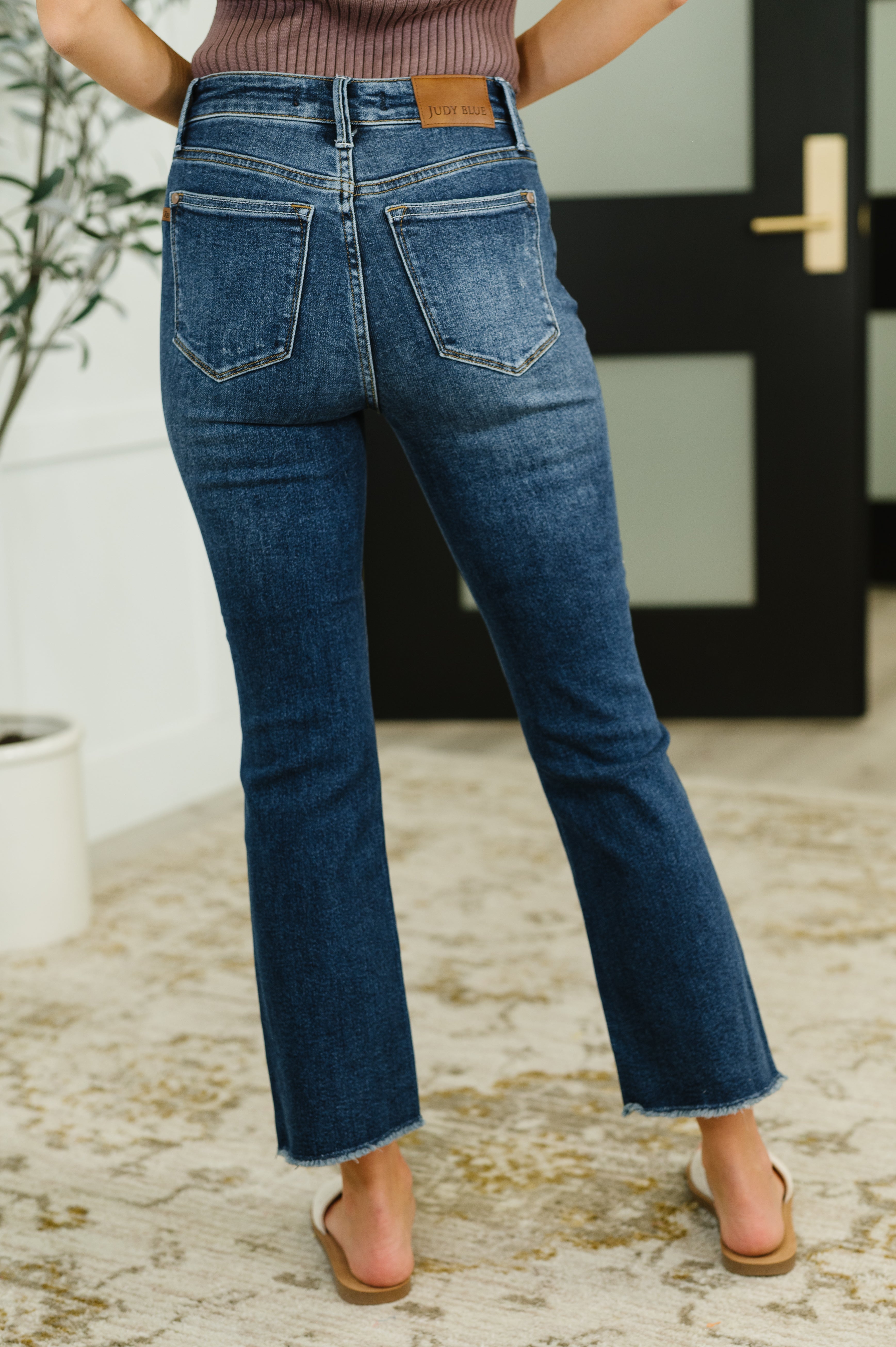 Nova High Waist Dark Wash Kick Flare Womens Ave Shops- Tilden Co.