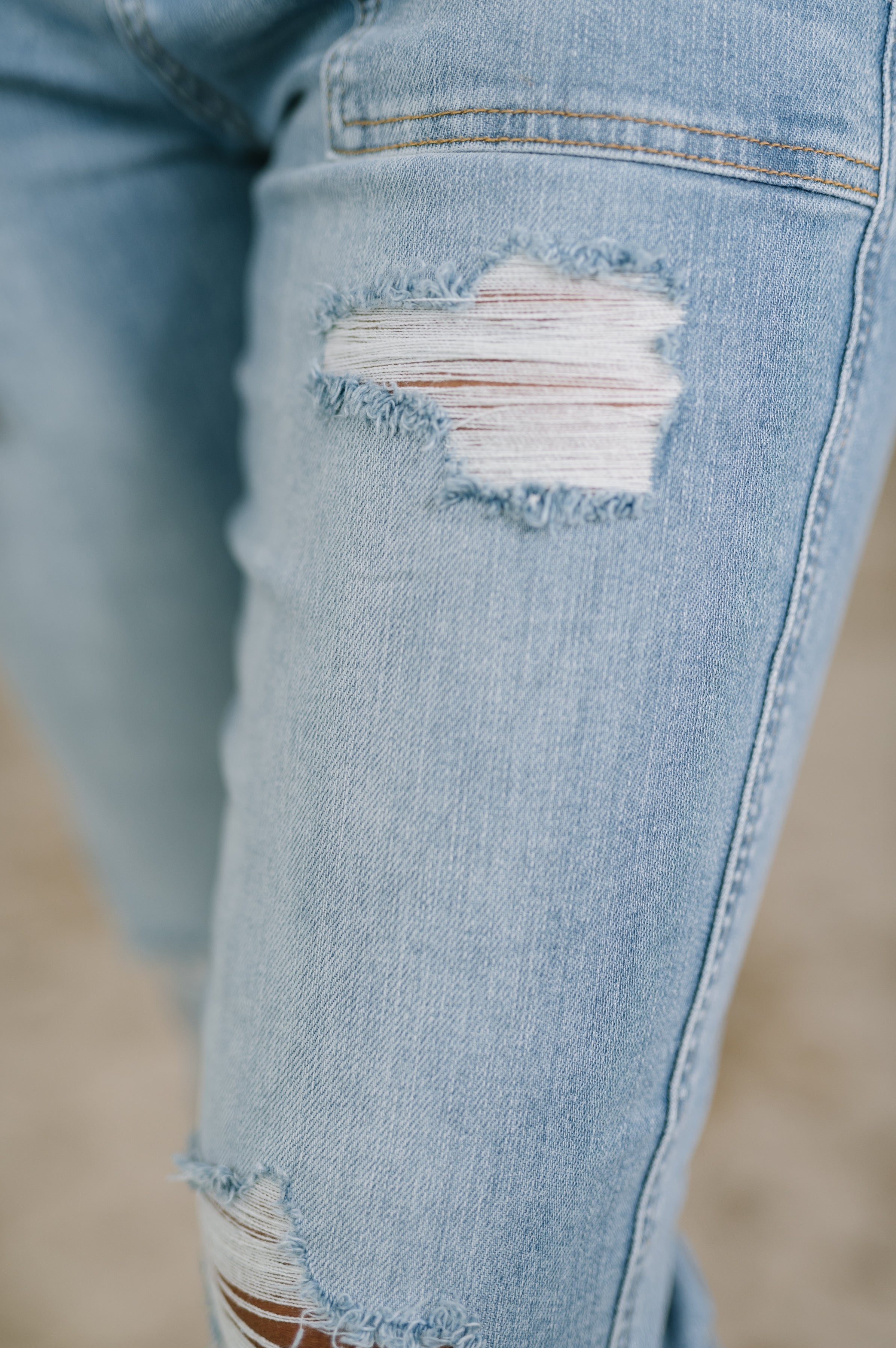 Aiden High Rise Patch Pocket Distressed Boyfriend Jeans Denim Ave Shops- Tilden Co.