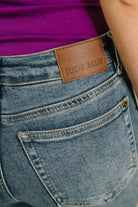 Jackie Mid Rise Flare Jean with Front Flap Pockets Womens Ave Shops- Tilden Co.