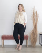 Classic 3/4 Sleeve Halftee Layering Top HALFTEE Layering Fashions- Tilden Co.