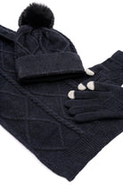 Jane Frost Beanie, Glove, and Scarf Set In Black Accessories Ave Shops- Tilden Co.