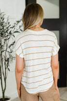 Jump Into It Textured Knit Top in Mocha Stripe Womens Ave Shops- Tilden Co.