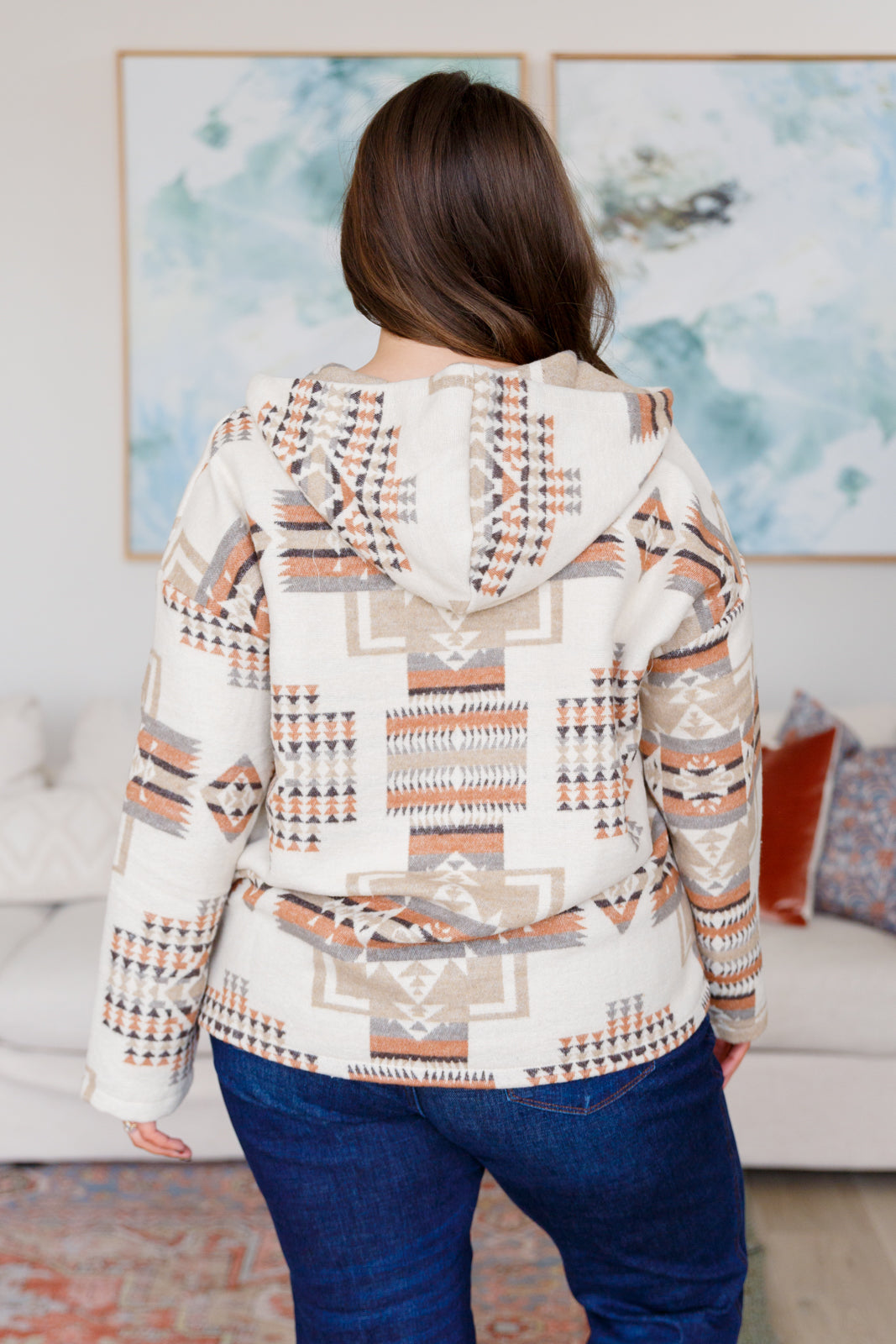 Just Going For It Aztec Hoodie Hoodie Ave Shops- Tilden Co.