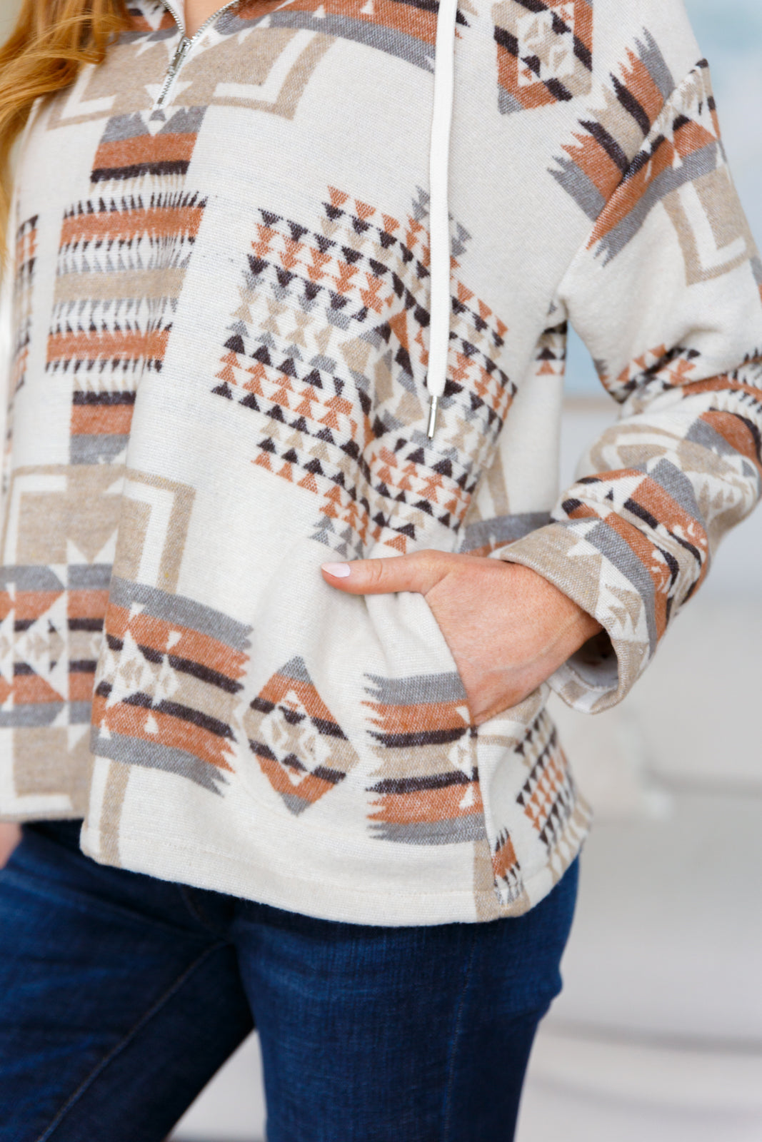 Just Going For It Aztec Hoodie Hoodie Ave Shops- Tilden Co.