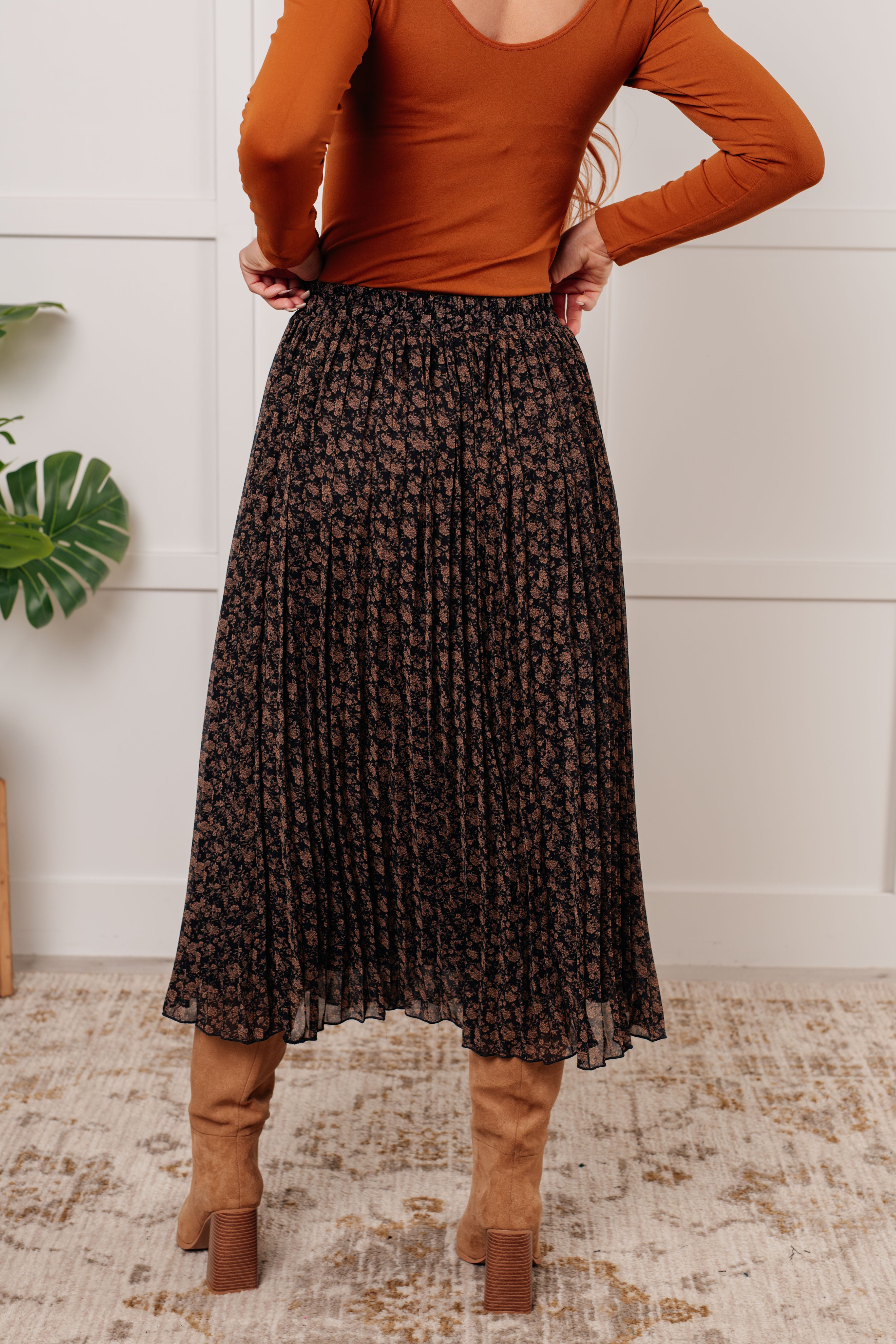 Just What You Wanted Floral Print Pleated Skirt    Bottoms Ave Shops- Tilden Co.