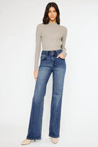 Onyx Ultra High Rise Wide Flare Jeans    Jeans Kancan- Tilden Co.