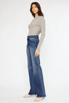 Onyx Ultra High Rise Wide Flare Jeans    Jeans Kancan- Tilden Co.