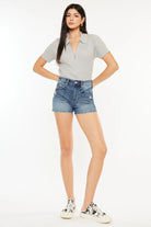 Inaya High Rise Mom Shorts - Final Sale    Shorts Kancan- Tilden Co.