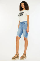 Yara Mid Rise Bermuda Shorts Shorts Kancan- Tilden Co.