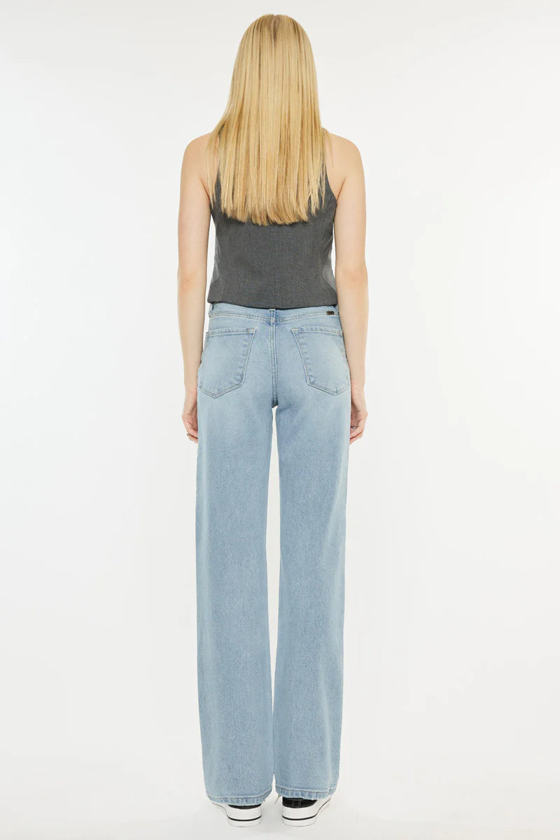 Princess High Rise True Straight Leg Jeans Denim Kancan- Tilden Co.