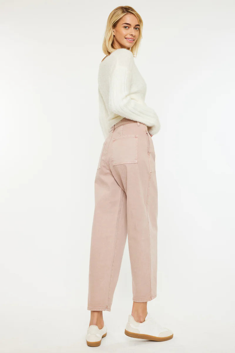 Mar High Rise Slim Barrel Jeans Kancan- Tilden Co.