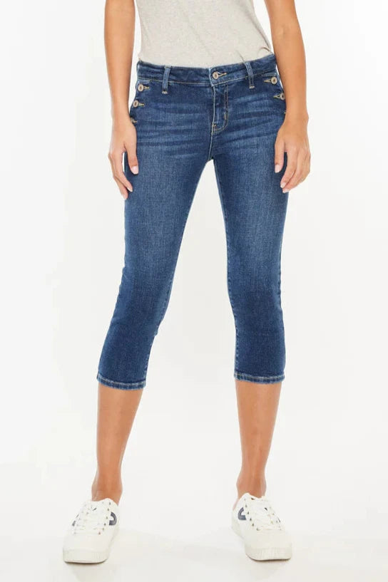 Sweeny Mid Rise Capris - Final Sale    Capri Kancan- Tilden Co.