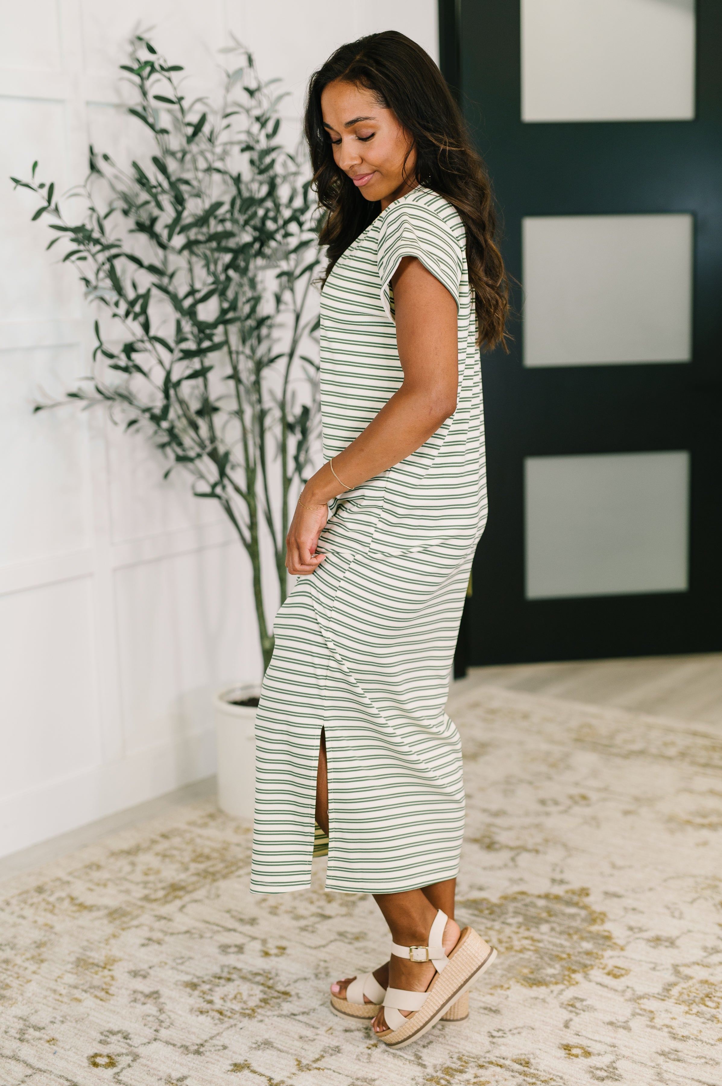 Keep Me Comfy Casual Maxi Dress in Green Womens Ave Shops- Tilden Co.