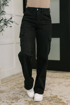 Keira High Waist Cargo Wide in Black Womens Ave Shops- Tilden Co.