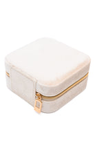 Kept and Carried Velvet Jewelry Box in Ivory Accessories Ave Shops- Tilden Co.